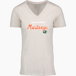 Mid-Atlantic Christian University Mustangs <span class="pdp-name-mascot">Mid Atlantic Christian University Mustangs</span> MV Sport Women's Vera Ringspun Slub V-Neck Tee Front Thumbnail