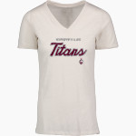 YES PREP SCHOOL FIFTH WARD TITANS MV Sport Women's Vera Ringspun Slub V-Neck Tee Front Thumbnail