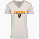 CHRIST LUTHERAN Cougars <span class="pdp-name-mascot">CHRIST LUTHERAN DAY SCHOOL Cougars</span> MV Sport Women's Vera Ringspun Slub V-Neck Tee Front Thumbnail