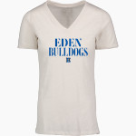 EDEN HIGH SCHOOL BULLDOGS <span class="pdp-name-mascot">EDEN BULLDOGS /LADY</span> MV Sport Women's Vera Ringspun Slub V-Neck Tee Front Thumbnail
