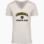 CRANDALL HIGH SCHOOL PIRATES MV Sport Women's Vera Ringspun Slub V-Neck Tee Front Thumbnail