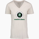 Redeemer Classical Mighty Oaks <span class="pdp-name-mascot">Redeemer Classical Academy Mighty Oaks</span> MV Sport Women's Vera Ringspun Slub V-Neck Tee Front Thumbnail