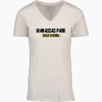 Manassas Park Cougars MV Sport Women's Vera Ringspun Slub V-Neck Tee Front Thumbnail