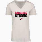 LAWNDALE HIGH SCHOOL CARDINALS <span class="pdp-name-mascot">LAWNDALE CARDINALS</span> MV Sport Women's Vera Ringspun Slub V-Neck Tee Front Thumbnail