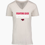 COCKE COUNTY HIGH SCHOOL FIGHTING COCKS <span class="pdp-name-mascot">COCKE COUNTY FIGHTING COCKS</span> MV Sport Women's Vera Ringspun Slub V-Neck Tee Front Thumbnail