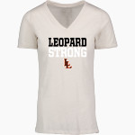 LINDSAY SCHOOL DISTRICT 9 LEOPARDS <span class="pdp-name-mascot">LINDSAY LEOPARDS</span> MV Sport Women's Vera Ringspun Slub V-Neck Tee Front Thumbnail