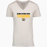 SAM HOUSTON MATH SCIENCE TECHNICAL HIGH SCHOOL TIGERS <span class="pdp-name-mascot">SAM HOUSTON MATH SCIENCE TECHNICAL TIGERS</span> MV Sport Women's Vera Ringspun Slub V-Neck Tee Front Thumbnail