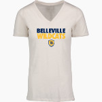 BELLEVILLE HIGH SCHOOL WILDCATS <span class="pdp-name-mascot">BELLEVILLE WILDCATS</span> MV Sport Women's Vera Ringspun Slub V-Neck Tee Front Thumbnail