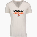 Dowagiac Chieftains <span class="pdp-name-mascot">Dowagiac Chieftains</span> MV Sport Women's Vera Ringspun Slub V-Neck Tee Front Thumbnail