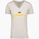 Manteo Braves MV Sport Women's Vera Ringspun Slub V-Neck Tee Front Thumbnail