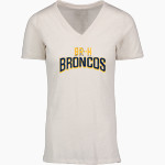 Bark River-Harris Broncos <span class="pdp-name-mascot">Bark-River Harris High School Broncos</span> MV Sport Women's Vera Ringspun Slub V-Neck Tee Front Thumbnail