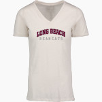 LONG BEACH HIGH SCHOOL BEARCATS <span class="pdp-name-mascot">LONG BEACH BEARCATS</span> MV Sport Women's Vera Ringspun Slub V-Neck Tee Front Thumbnail