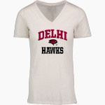 DELHI HIGH SCHOOL HAWKS <span class="pdp-name-mascot">DELHI HAWKS</span> MV Sport Women's Vera Ringspun Slub V-Neck Tee Front Thumbnail