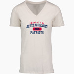 Justice M E Leavitt Patriots <span class="pdp-name-mascot">Justice M E Leavitt Patriots</span> MV Sport Women's Vera Ringspun Slub V-Neck Tee Front Thumbnail