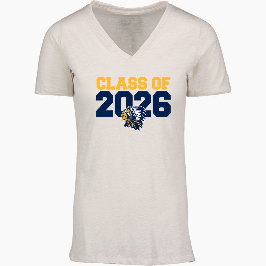 Massapequa Chiefs <span class="pdp-name-mascot">Massapequa Chiefs</span> MV Sport Women's Vera Ringspun Slub V-Neck Tee