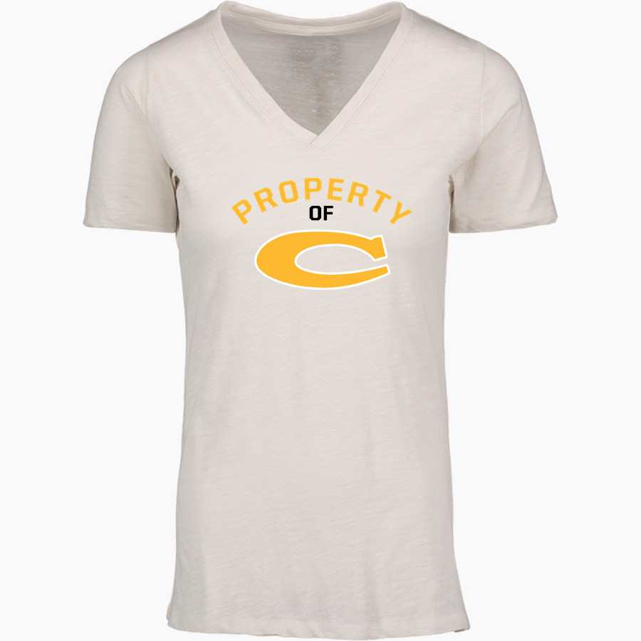 CABRILLO HIGH SCHOOL CONQUISTADORES MV Sport Women's Vera Ringspun Slub V-Neck Tee