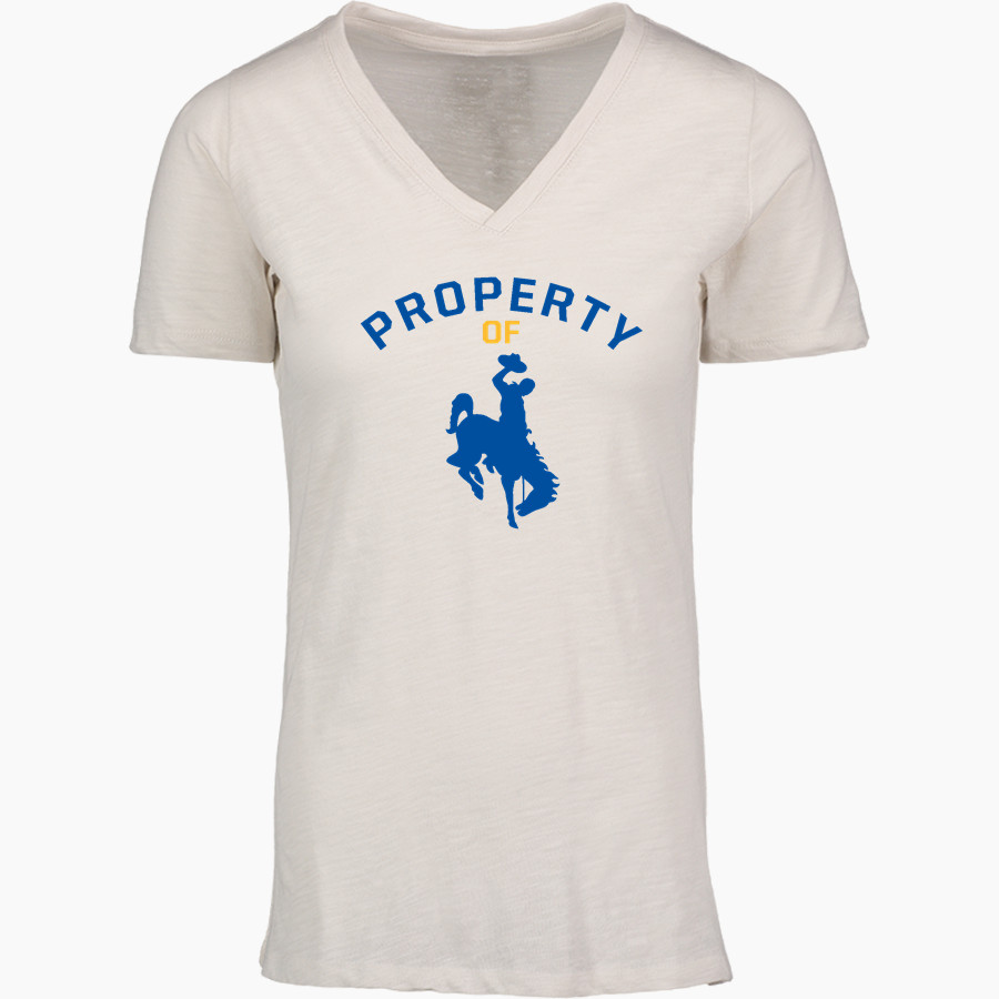 Bernarda Jaime Bronc Riders <span class="pdp-name-mascot">Bernarda Jaime Bronc Riders</span> MV Sport Women's Vera Ringspun Slub V-Neck Tee