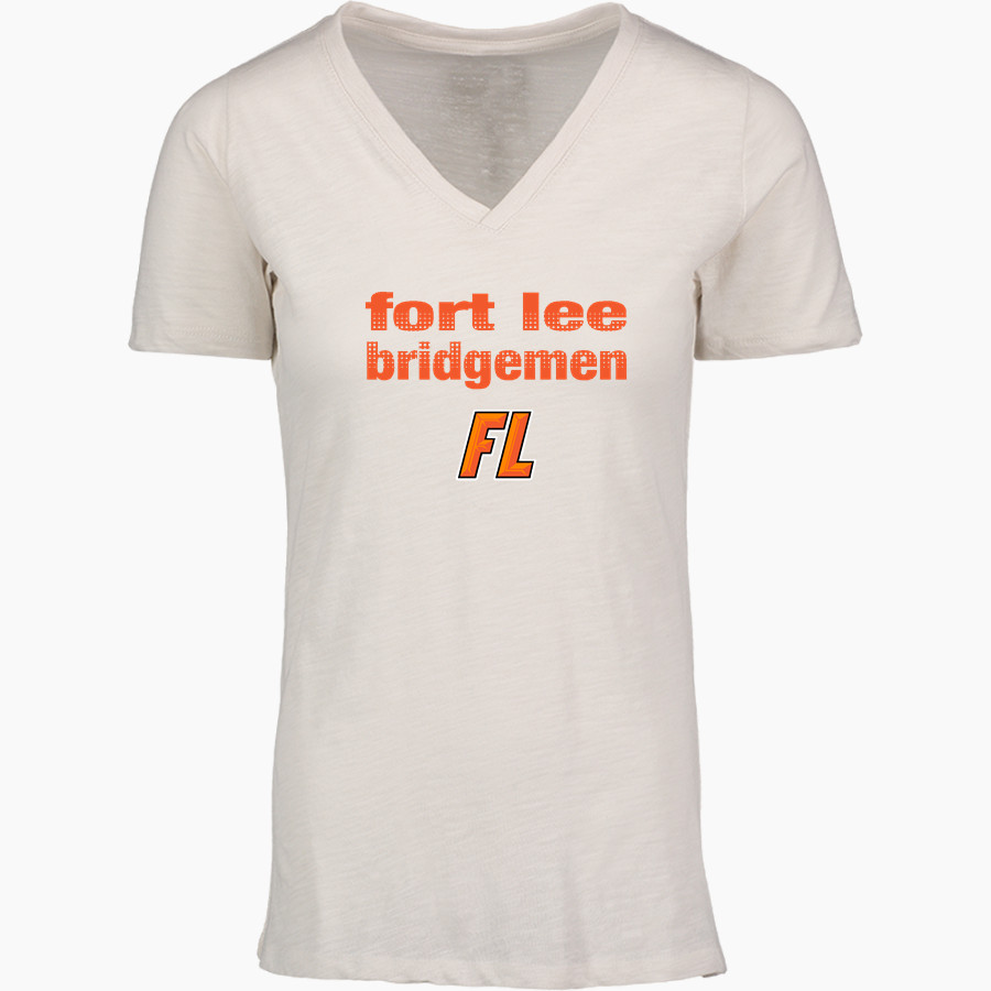 FORT LEE BRIDGEMEN ATHLETICS <span class="pdp-name-mascot">Fort Lee High School Bridgemen Athletics</span> MV Sport Women's Vera Ringspun Slub V-Neck Tee