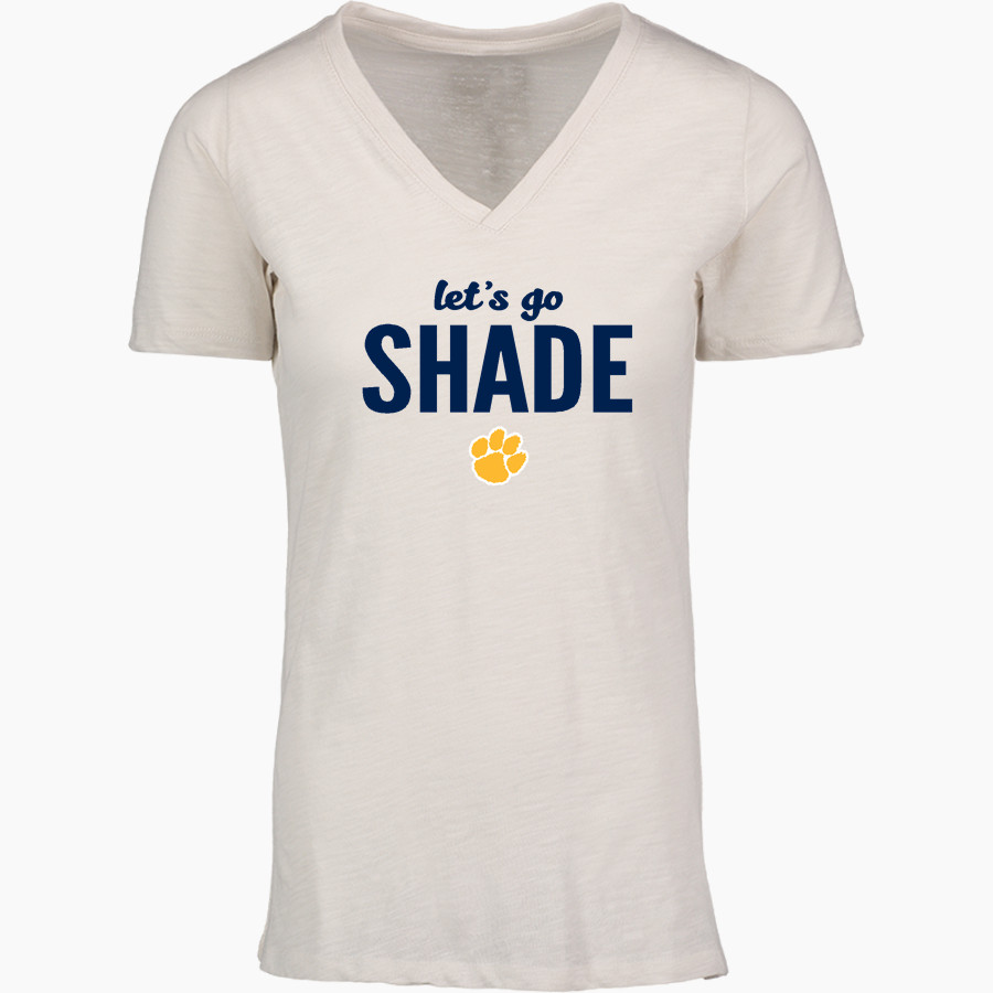 SHADE HIGH SCHOOL PANTHERS MV Sport Women's Vera Ringspun Slub V-Neck Tee