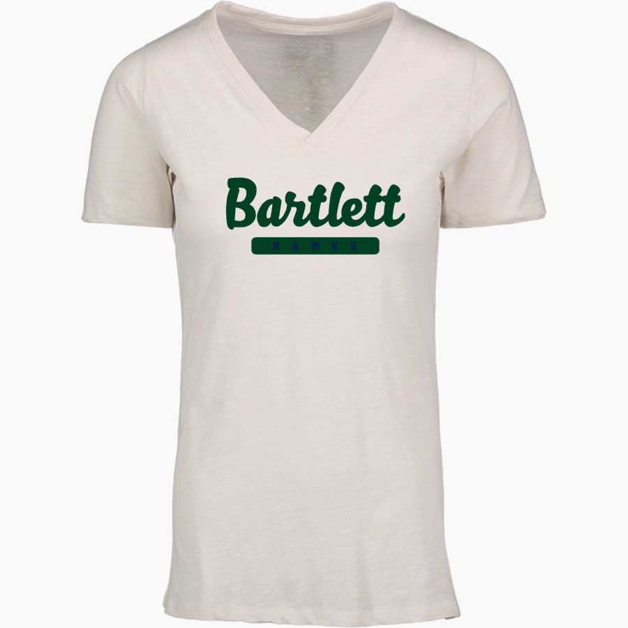 BARTLETT HIGH SCHOOL HAWKS <span class="pdp-name-mascot">BARTLETT HAWKS</span> MV Sport Women's Vera Ringspun Slub V-Neck Tee