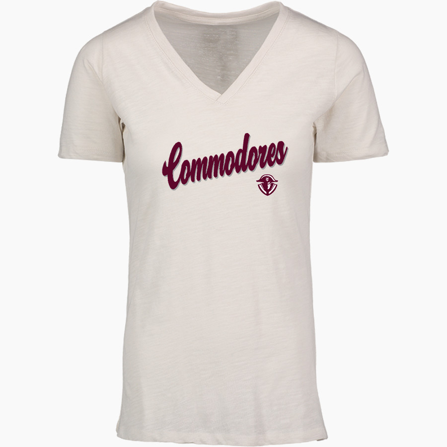 TATES CREEK HIGH SCHOOL COMMODORES MV Sport Women's Vera Ringspun Slub V-Neck Tee