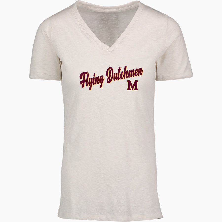 MANCHESTER HIGH SCHOOL FLYING DUTCHMEN <span class="pdp-name-mascot">MANCHESTER FLYING DUTCHMEN</span> MV Sport Women's Vera Ringspun Slub V-Neck Tee