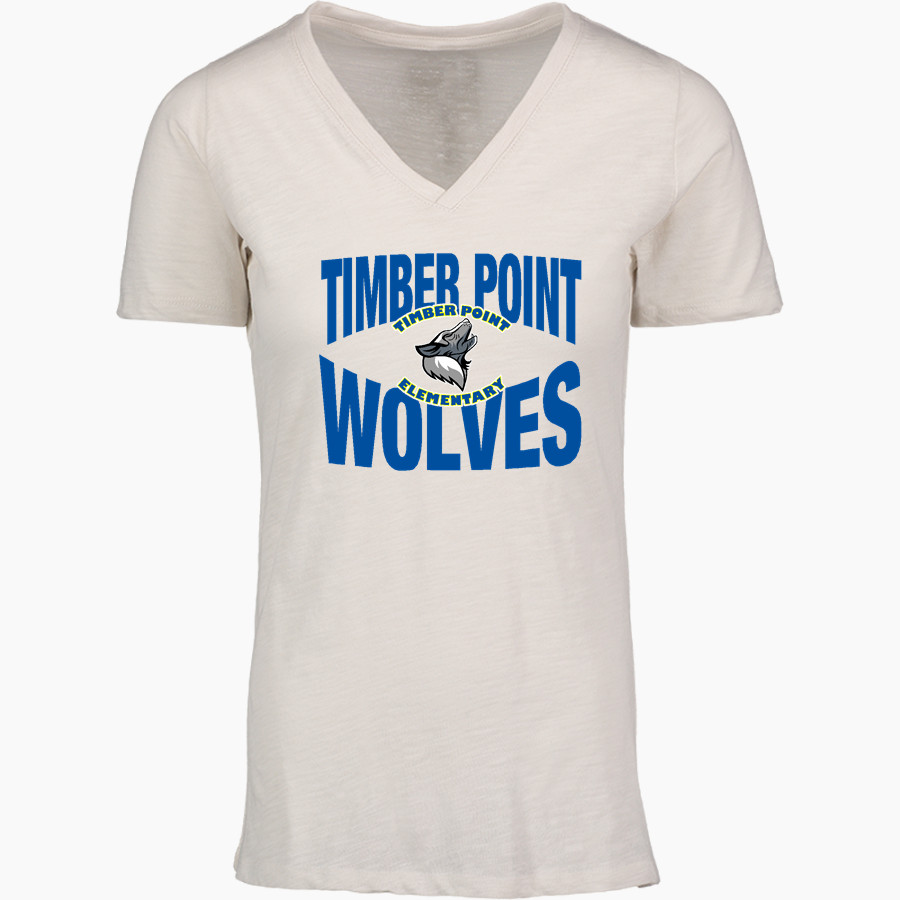 Timber Point Wolves <span class="pdp-name-mascot">Timber Point Wolves</span> MV Sport Women's Vera Ringspun Slub V-Neck Tee