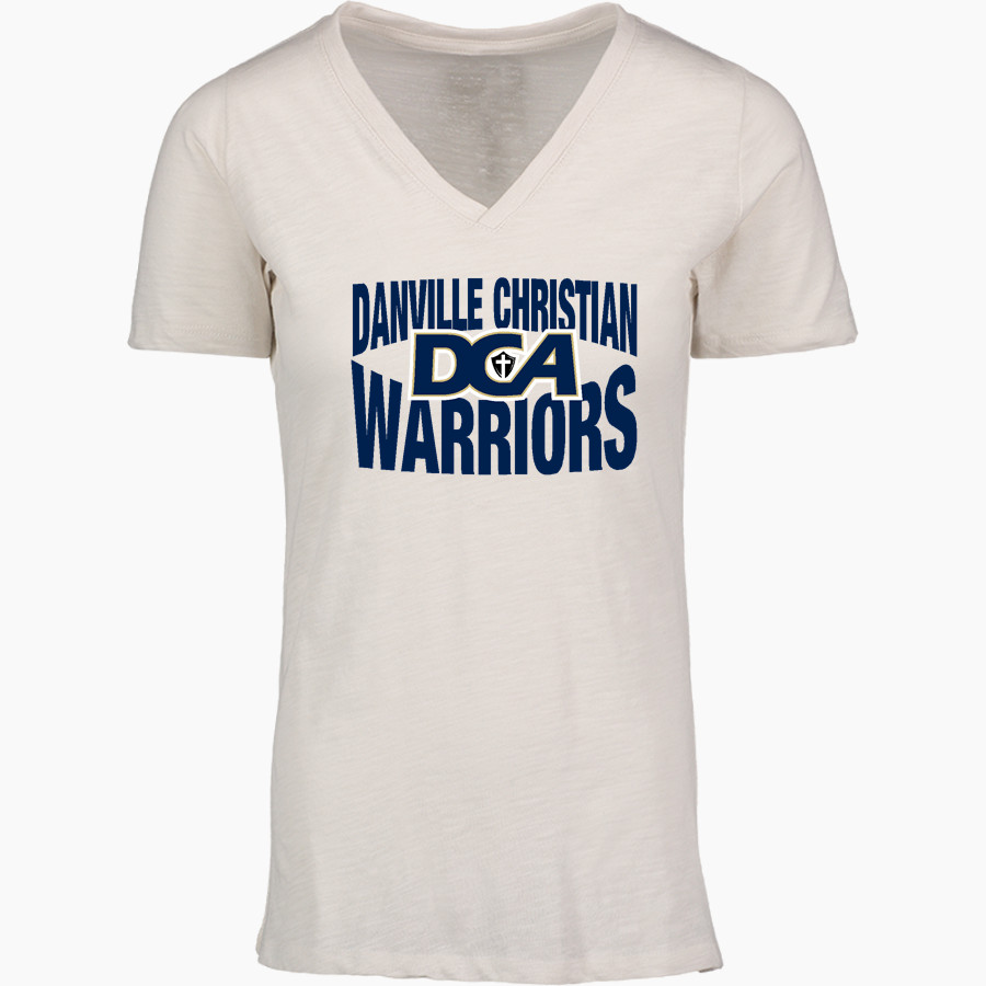 DANVILLE CHRISTIAN ACADEMY WARRIORS <span class="pdp-name-mascot">DANVILLE CHRISTIAN WARRIORS</span> MV Sport Women's Vera Ringspun Slub V-Neck Tee