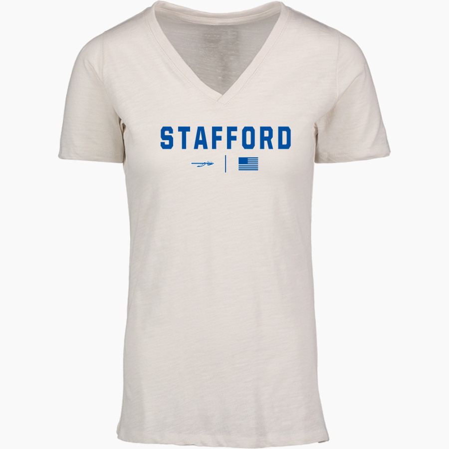 STAFFORD HIGH SCHOOL INDIANS <span class="pdp-name-mascot">STAFFORD INDIANS</span> MV Sport Women's Vera Ringspun Slub V-Neck Tee