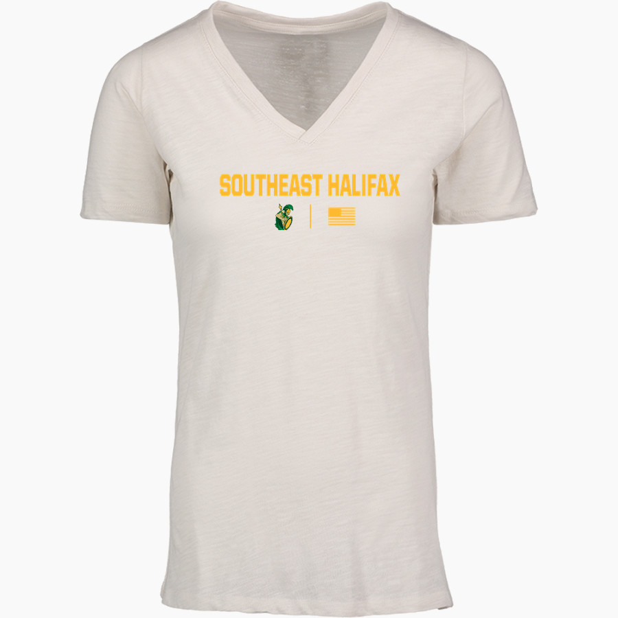 Southeast Collegiate Prep Academy Trojans <span class="pdp-name-mascot">Southeast Halifax Trojans</span> MV Sport Women's Vera Ringspun Slub V-Neck Tee