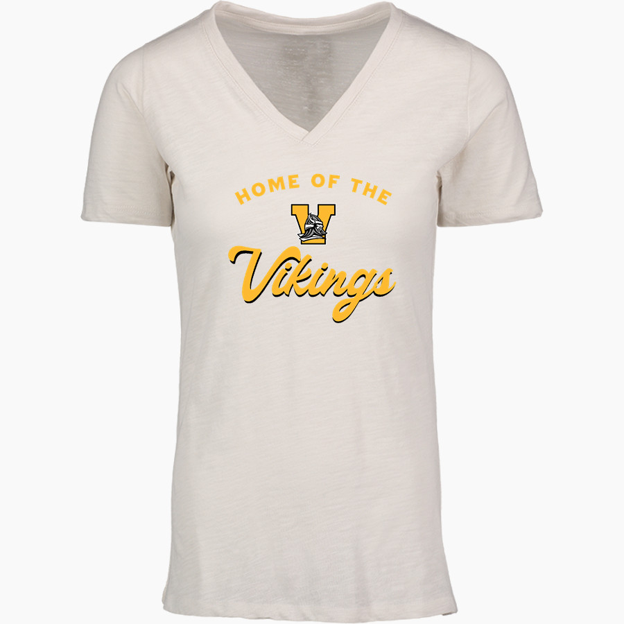 Inglemoor Vikings MV Sport Women's Vera Ringspun Slub V-Neck Tee