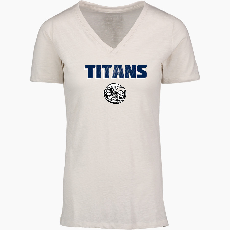 Northshore Titans Online Store <span class="pdp-name-mascot">Northshore Titans</span> MV Sport Women's Vera Ringspun Slub V-Neck Tee