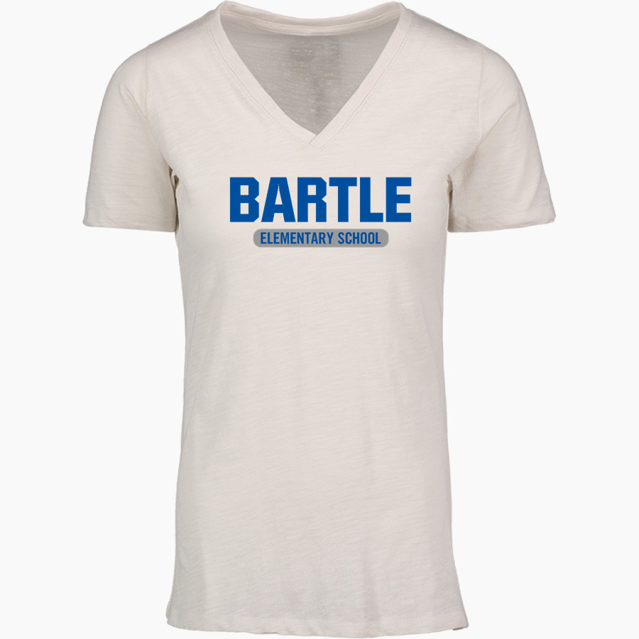 BARTLE Dolphins <span class="pdp-name-mascot">BARTLE ELEMENTARY SCHOOL Dolphins</span> MV Sport Women's Vera Ringspun Slub V-Neck Tee