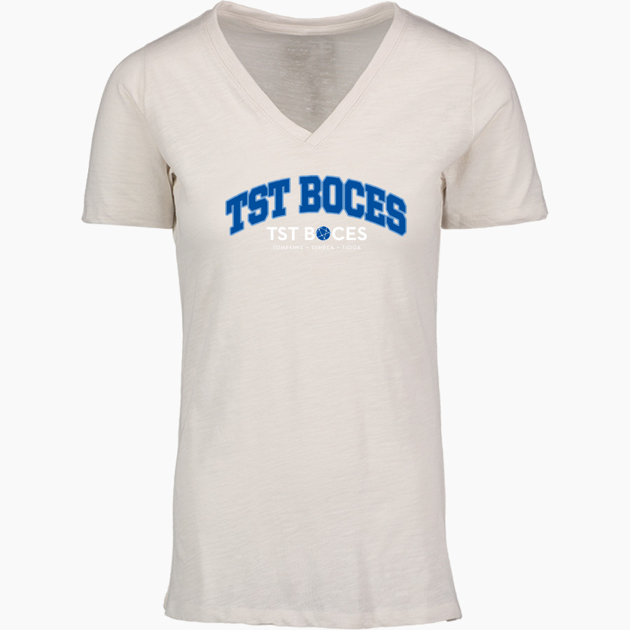 TST BOCES TST BOCES <span class="pdp-name-mascot">Tompkins-Seneca-Tioga Board of Cooperative Educational Services</span> MV Sport Women's Vera Ringspun Slub V-Neck Tee