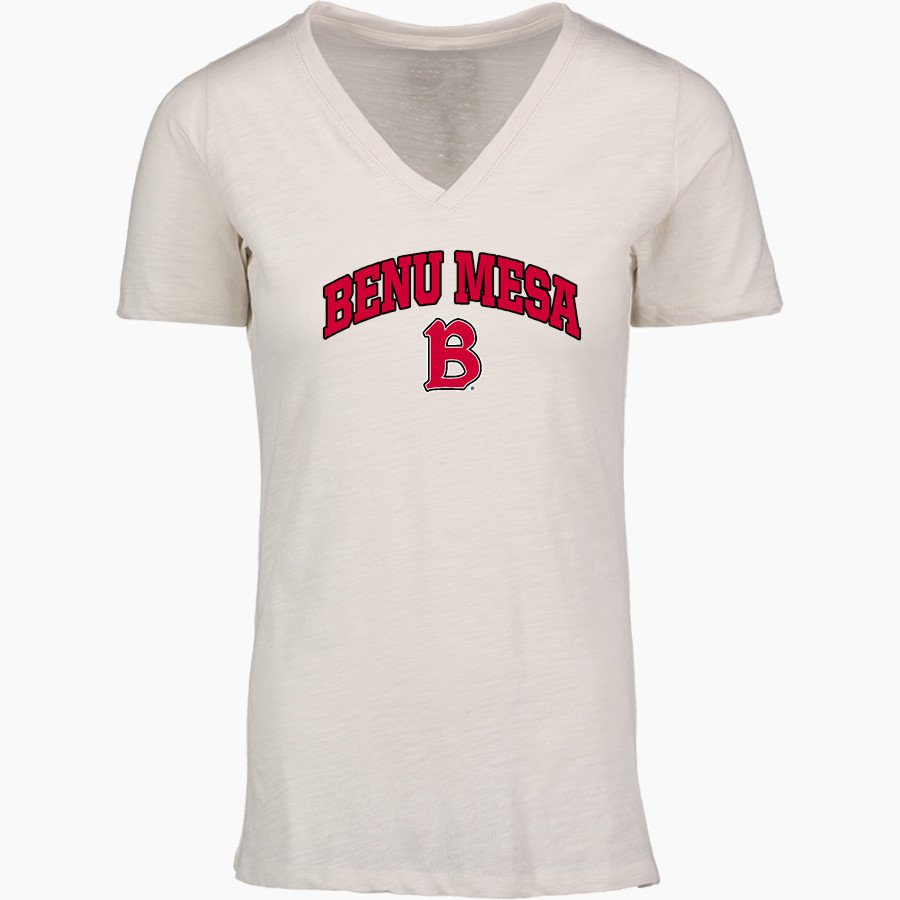Benedictine University Mesa Redhawks <span class="pdp-name-mascot">Benedictine University Redhawks</span> MV Sport Women's Vera Ringspun Slub V-Neck Tee