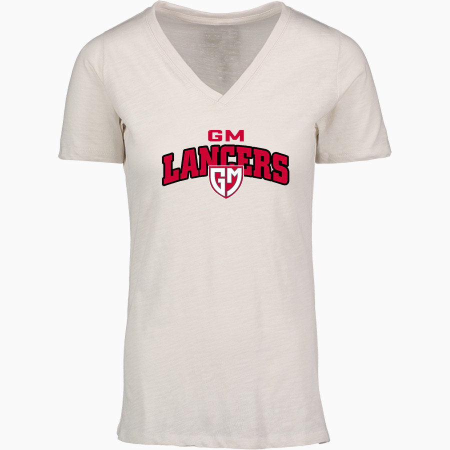 GENERAL MCLANE HIGH SCHOOL LANCERS <span class="pdp-name-mascot">GENERAL MCLANE LANCERS</span> MV Sport Women's Vera Ringspun Slub V-Neck Tee