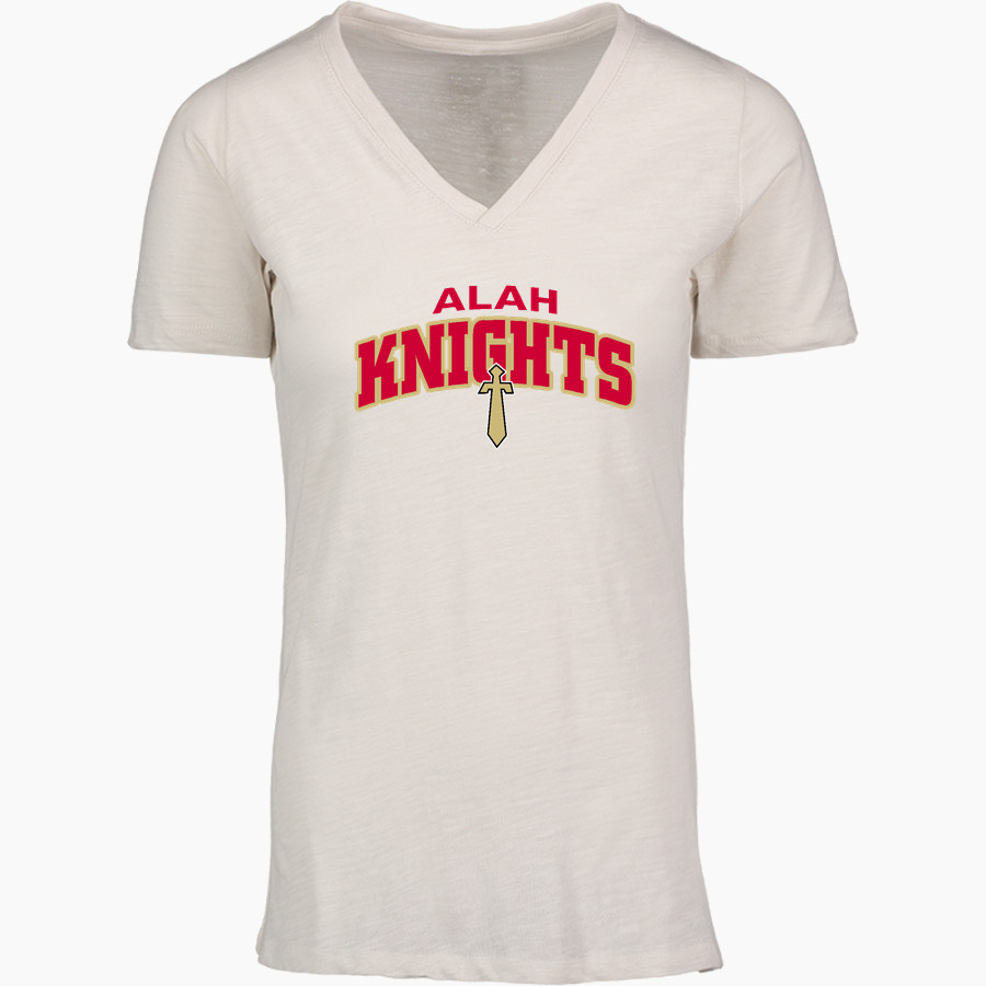ALAH HIGH SCHOOL KNIGHTS <span class="pdp-name-mascot">ARTHUR KNIGHTS</span> MV Sport Women's Vera Ringspun Slub V-Neck Tee