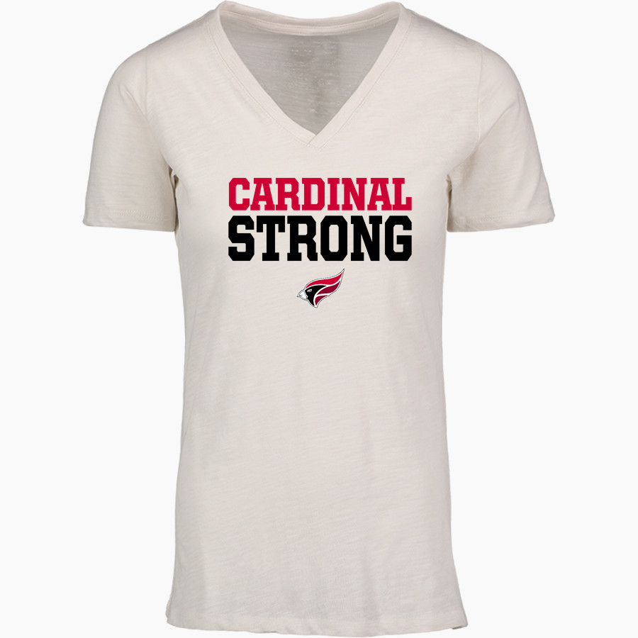 LAWNDALE HIGH SCHOOL CARDINALS <span class="pdp-name-mascot">LAWNDALE CARDINALS</span> MV Sport Women's Vera Ringspun Slub V-Neck Tee