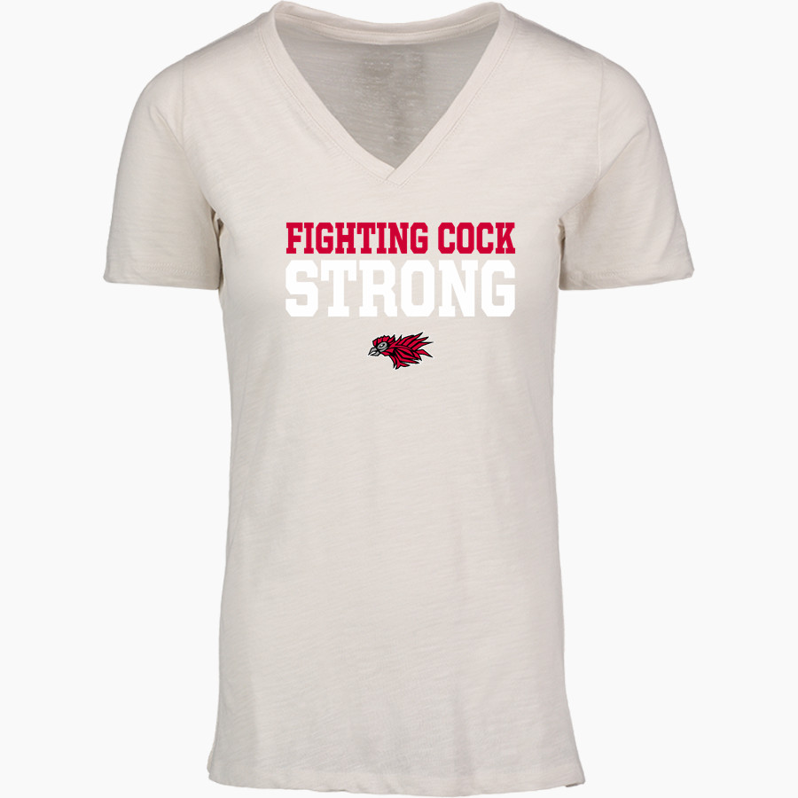 COCKE COUNTY HIGH SCHOOL FIGHTING COCKS <span class="pdp-name-mascot">COCKE COUNTY FIGHTING COCKS</span> MV Sport Women's Vera Ringspun Slub V-Neck Tee