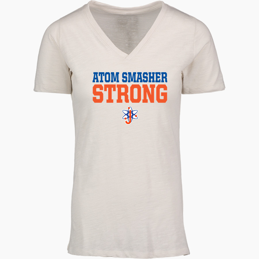 Johnson Atom Smashers <span class="pdp-name-mascot">Sol C. Johnson Atom Smashers</span> MV Sport Women's Vera Ringspun Slub V-Neck Tee