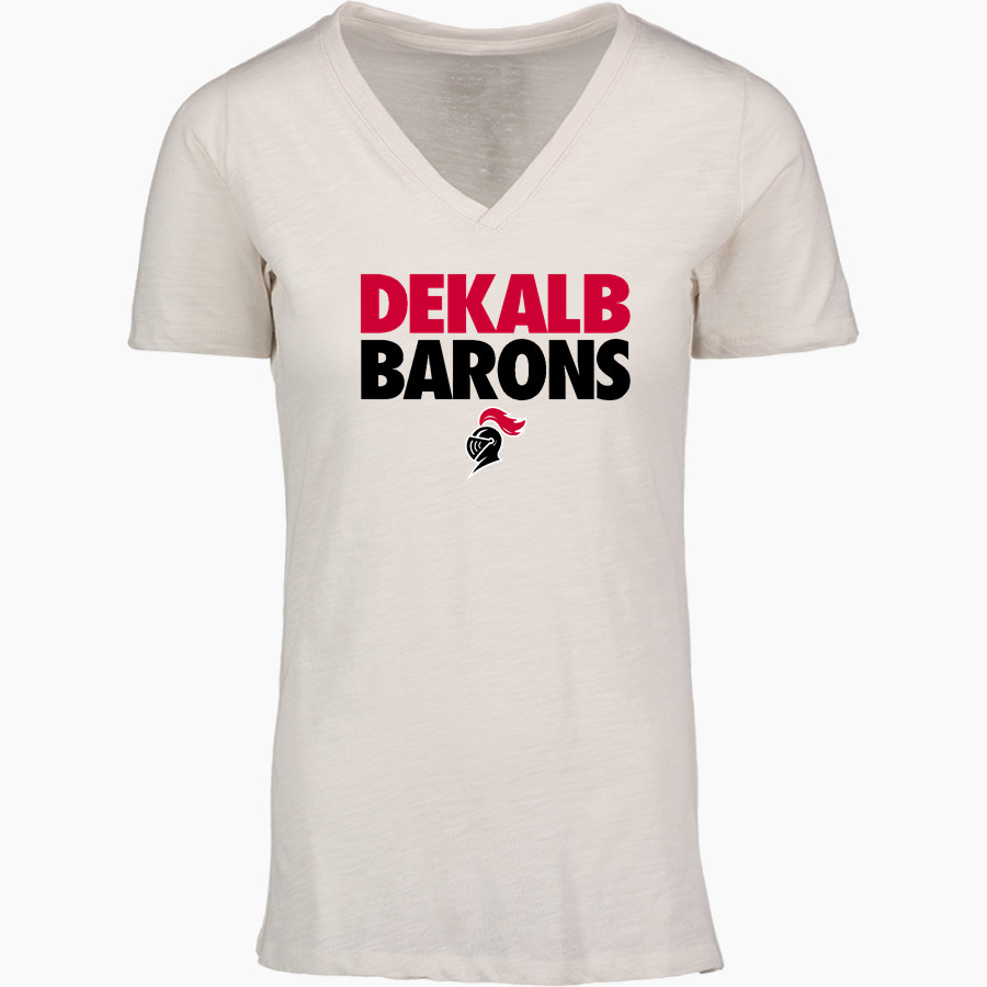 DEKALB HIGH SCHOOL BARONS MV Sport Women's Vera Ringspun Slub V-Neck Tee