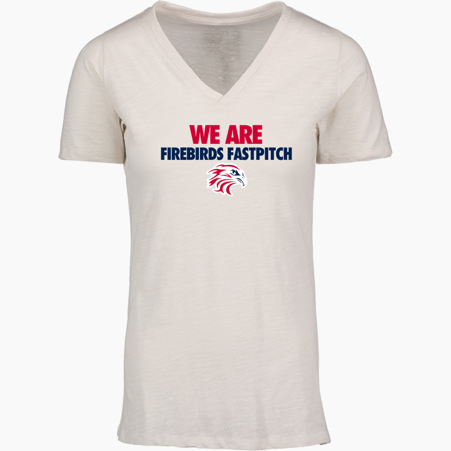 Firebirds Fastpitch The Official Online Store MV Sport Women's Vera Ringspun Slub V-Neck Tee