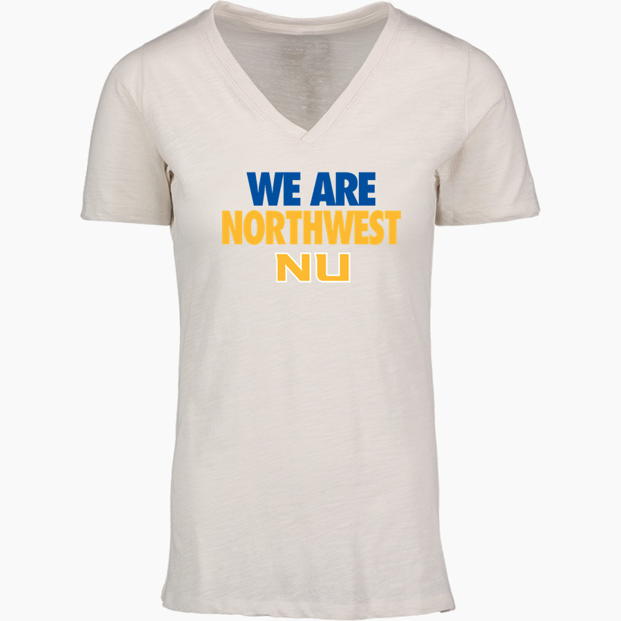 Northwest University Eagles Online Store <span class="pdp-name-mascot">Northwest Eagles</span> MV Sport Women's Vera Ringspun Slub V-Neck Tee