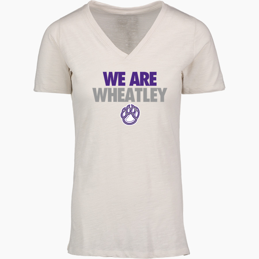 PHILLIS WHEATLEY HIGH SCHOOL WILDCATS <span class="pdp-name-mascot">WHEATLEY WILDCATS</span> MV Sport Women's Vera Ringspun Slub V-Neck Tee