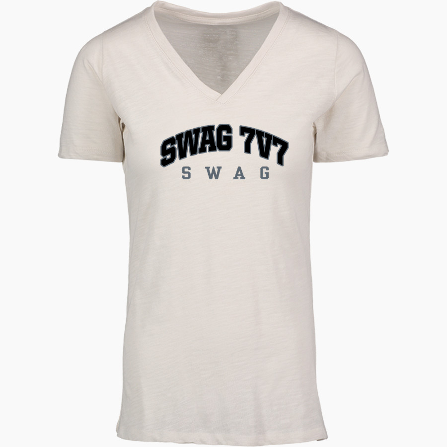 Swag 7v7 Swag <span class="pdp-name-mascot">Swag 7v7 Swag</span> MV Sport Women's Vera Ringspun Slub V-Neck Tee