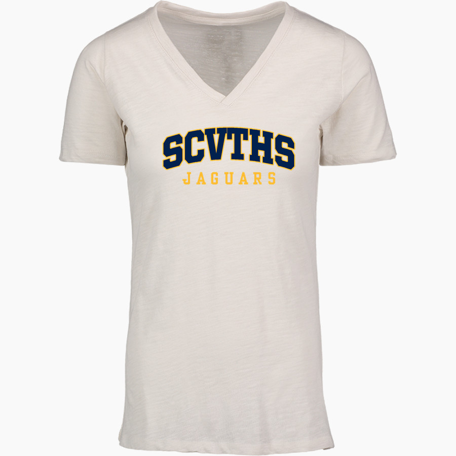 Somerset County Vocational & Technical Jaguars Jaguars <span class="pdp-name-mascot">Somerset County Vocational & Technical Jaguars Jaguars</span> MV Sport Women's Vera Ringspun Slub V-Neck Tee