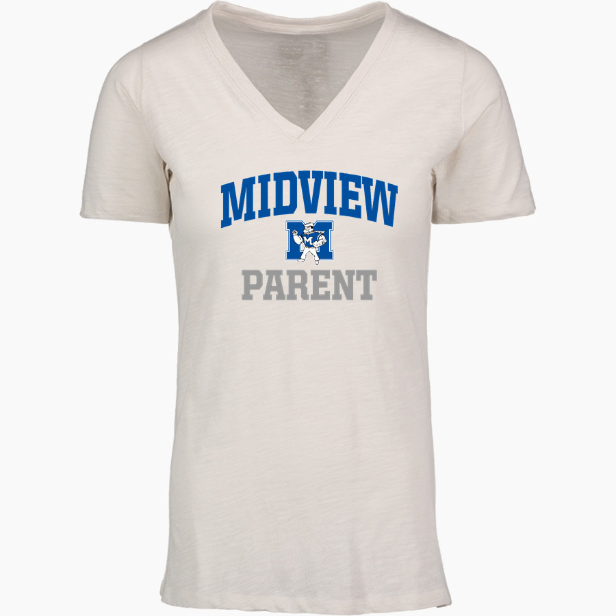 MIDVIEW MIDDIES #wearemidview <span class="pdp-name-mascot">MIDVIEW MIDDIES</span> MV Sport Women's Vera Ringspun Slub V-Neck Tee