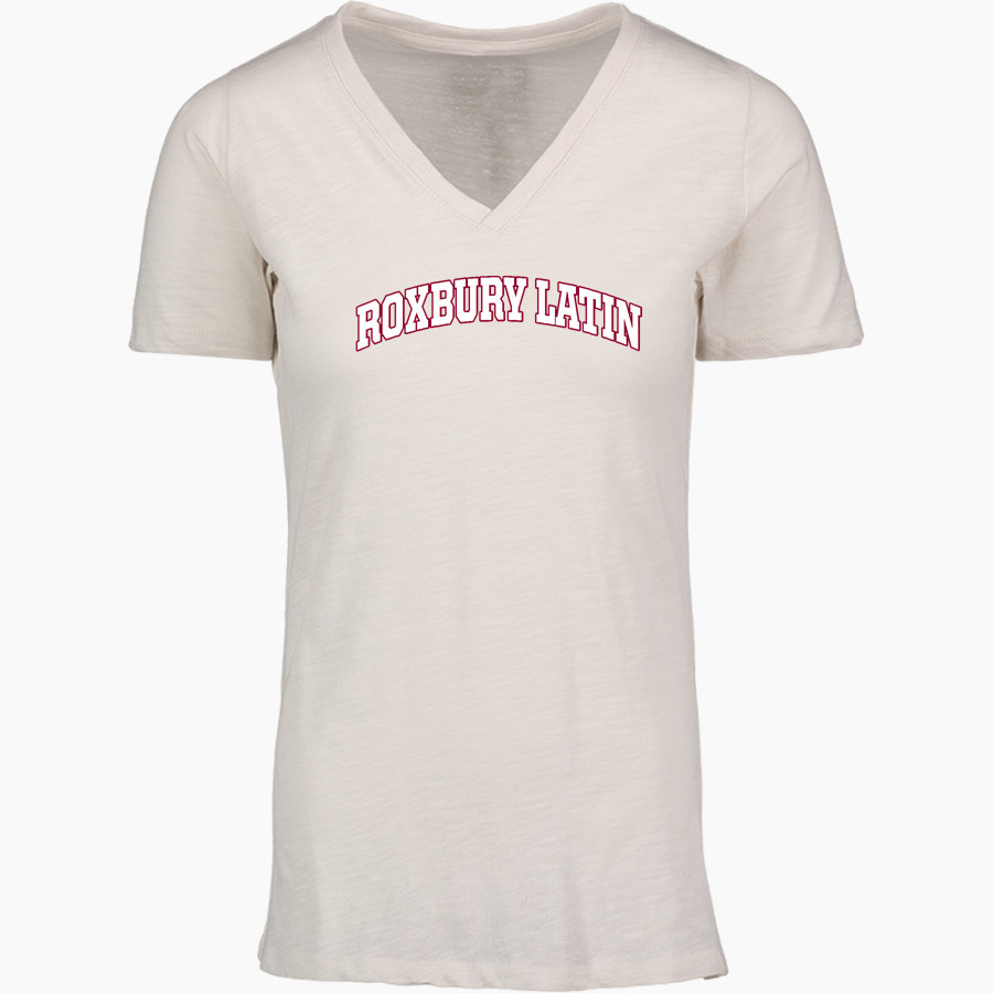 Roxbury Latin <span class="pdp-name-mascot">Roxbury Latin Foxes</span> MV Sport Women's Vera Ringspun Slub V-Neck Tee