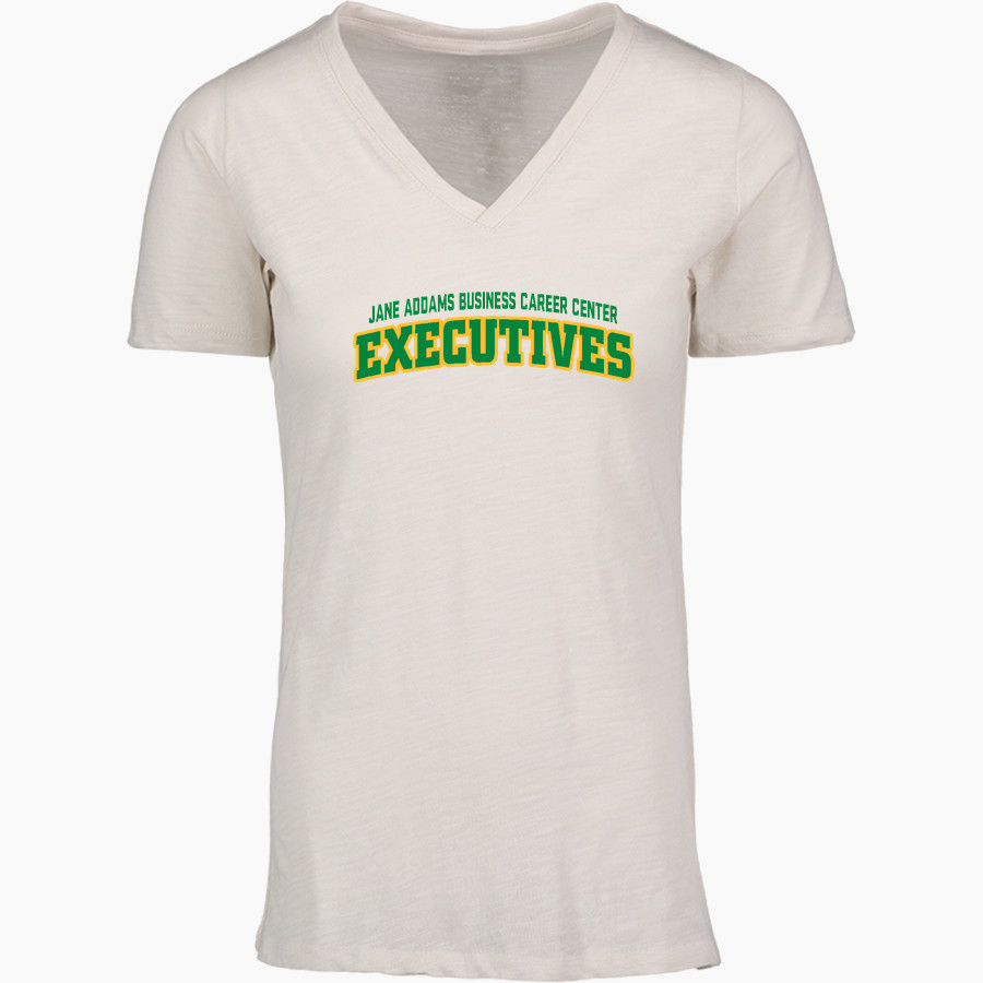 Jane Addams Business Career Center Executives <span class="pdp-name-mascot">Jane Addams Business Career Center Executives</span> MV Sport Women's Vera Ringspun Slub V-Neck Tee