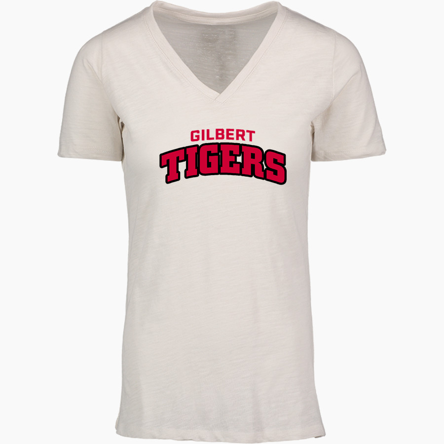 GILBERT HIGH SCHOOL TIGERS MV Sport Women's Vera Ringspun Slub V-Neck Tee